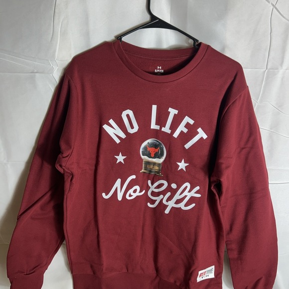 Under Armour Other - UNDER ARMOUR MENS PROJECT ROCK RED ONE NO LIFT NO GIFT CREWNECK Size S/PH/CH